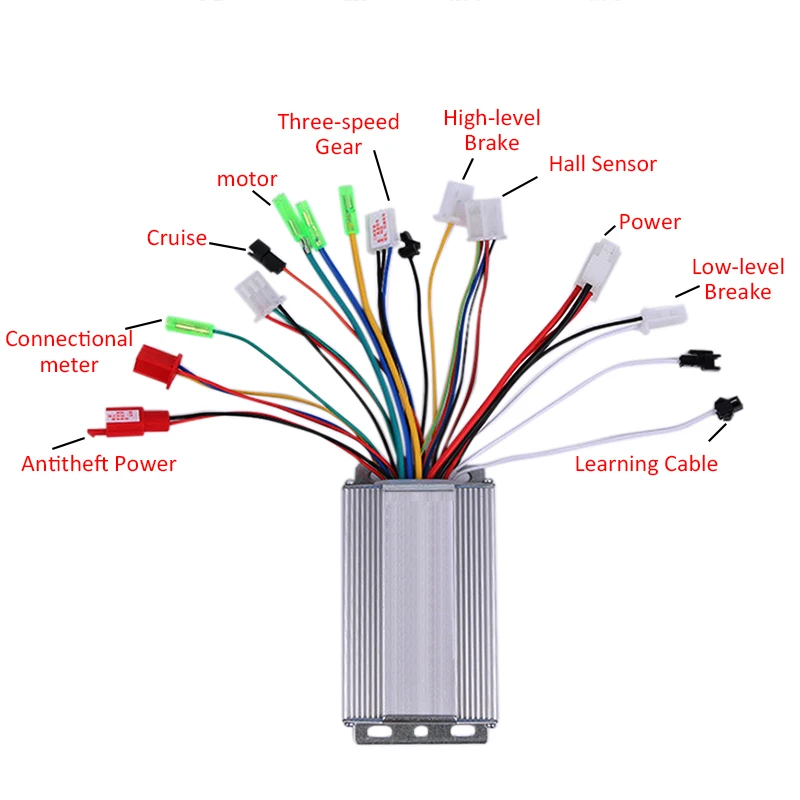 DC 36V/48V 350W Brushless DC Motor Regulator Speed Controller 103x70x35mm For Electric Bicycle E-bike Scooter