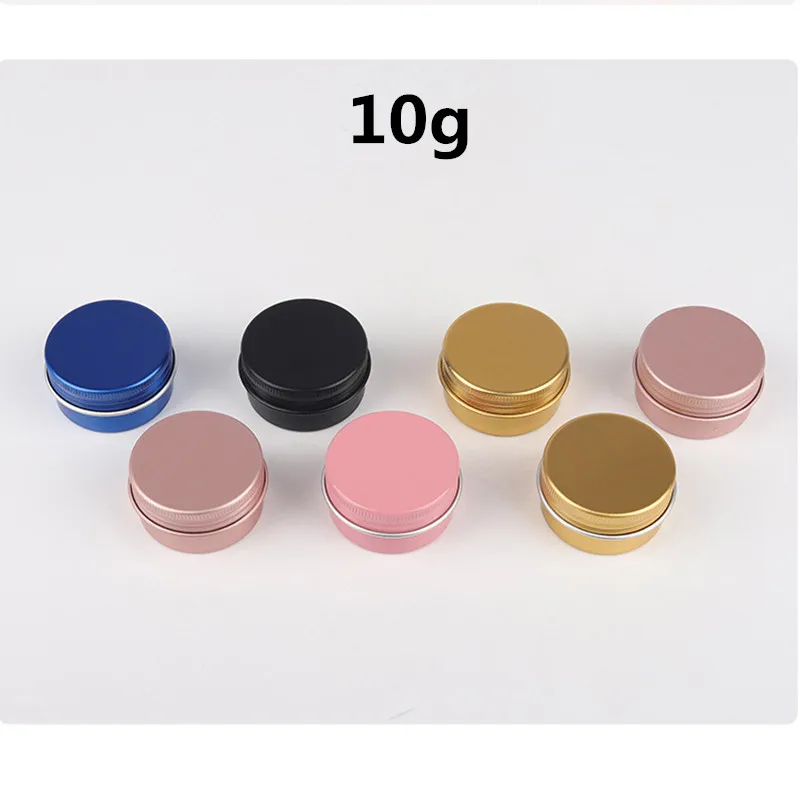 

10G DIY Refillable Metal Aluminum Can Blue Green Empty Make Up Eye Shadow Powder Moisturizer Cream Sample Packaging Containers