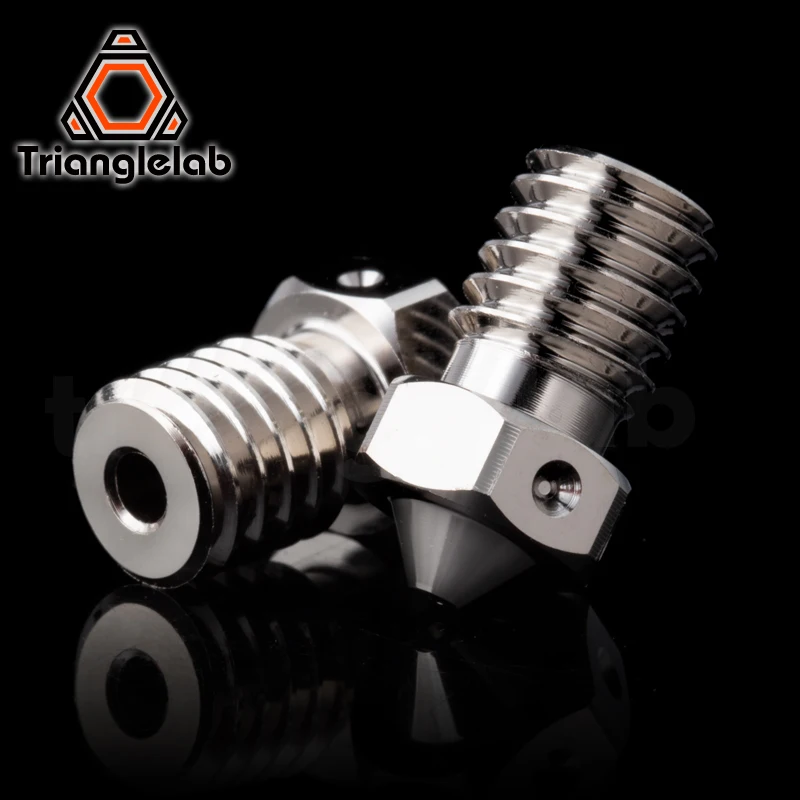 R Trianglelab E-V6 Bico de cobre banhado durável antiaderente de alto desempenho para impressoras 3D Hotend M6 Thread para V6 Hotend Prusa