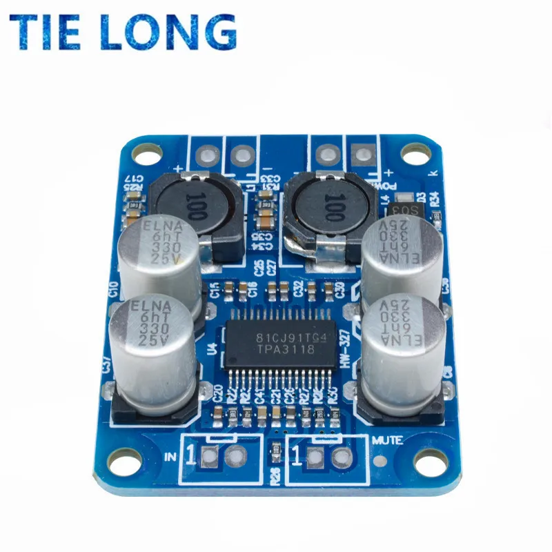 1 sztuk DC 12V-24V TPA3118 60W Mono dźwięk cyfrowy płyta wzmacniacza zasilania Amp moduł