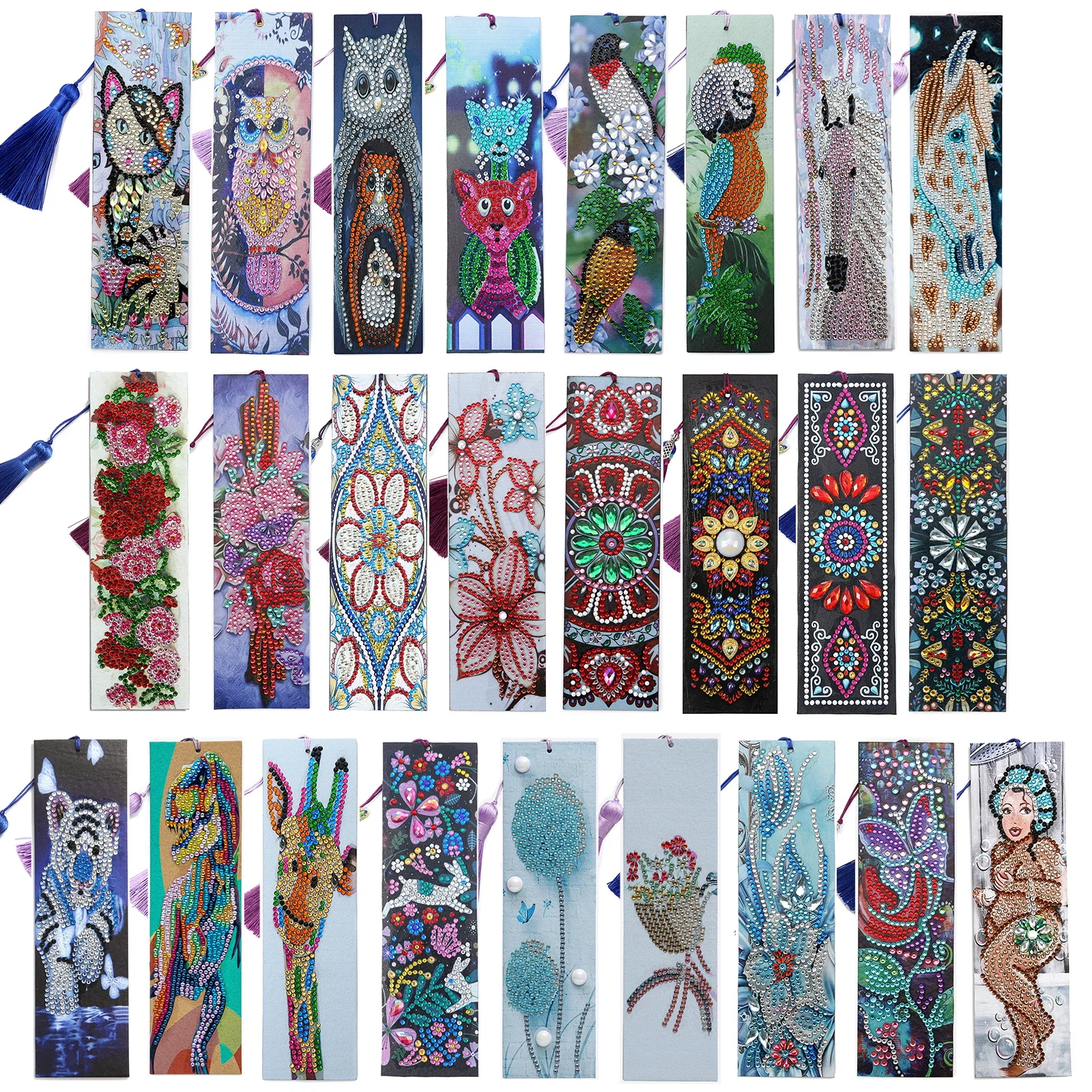 Diamond Art Painting Bookmarks Embroidery Craft Diamond Art Bookmark DIY Special Shaped Drill Cross Stitch Embroidery Kits Home