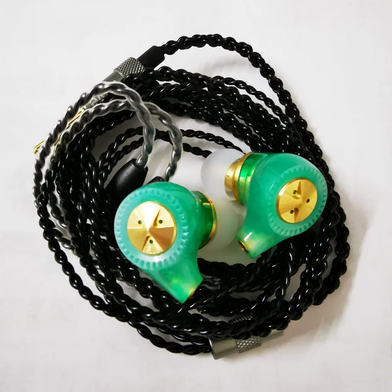 D1 HIFI MMCX auricolari Stereo potenti auricolari IEM 10mm dinamico su misura cuffie con cancellazione del rumore Monitor DJ cuffie per telefono