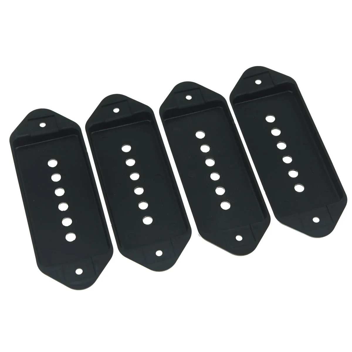 Dopro 4-Pack Parchment/Black Plastic P90 Dogear Guitar Pickup Covers Dog Ear Pickup Cover with Pole Spacing 1-15/16\