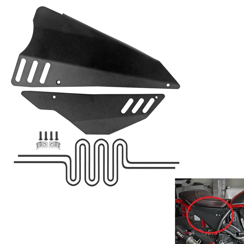 

Новая мотоциклетная алюминиевая подушка для сиденья, боковая панель, защита, Декоративные Чехлы для Ducati Scrambler 800