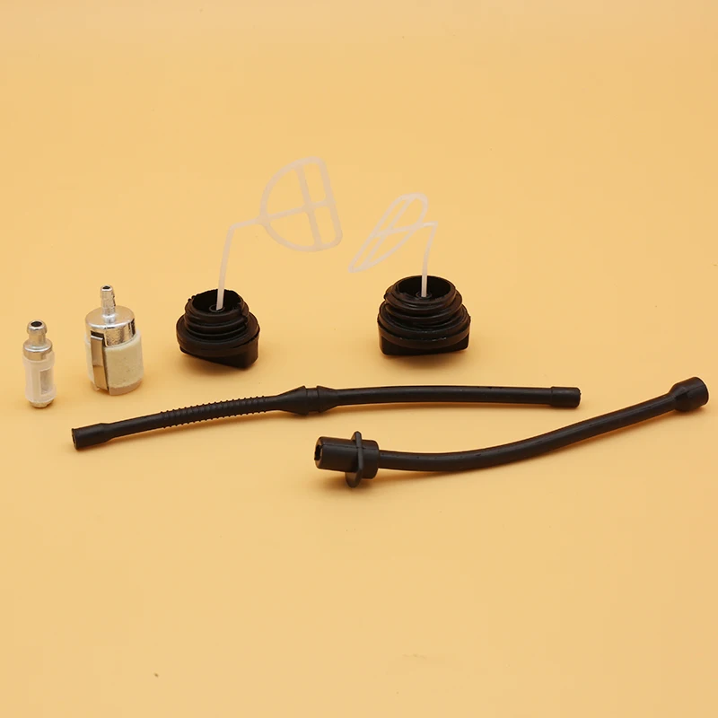 Tapa de combustible de aceite, tubería de combustible de aceite, ajuste del filtro de combustible para motosierra china de jardín, piezas de repuesto de Gas, 4500, 5200, 5800, 45CC, 52CC, 58CC