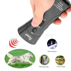 New Ultrasonic Dog Chaser Stop Aggressive Animal Attacks Repeller Flashlight Drop Shipping