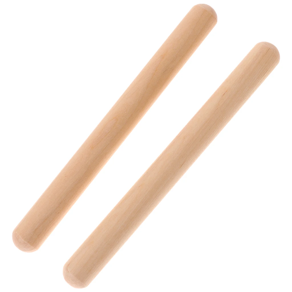 2 Pack Claves Musical Instrument, Percussion Instrument Rhythm Sticks for The Young Musicians and Beginners