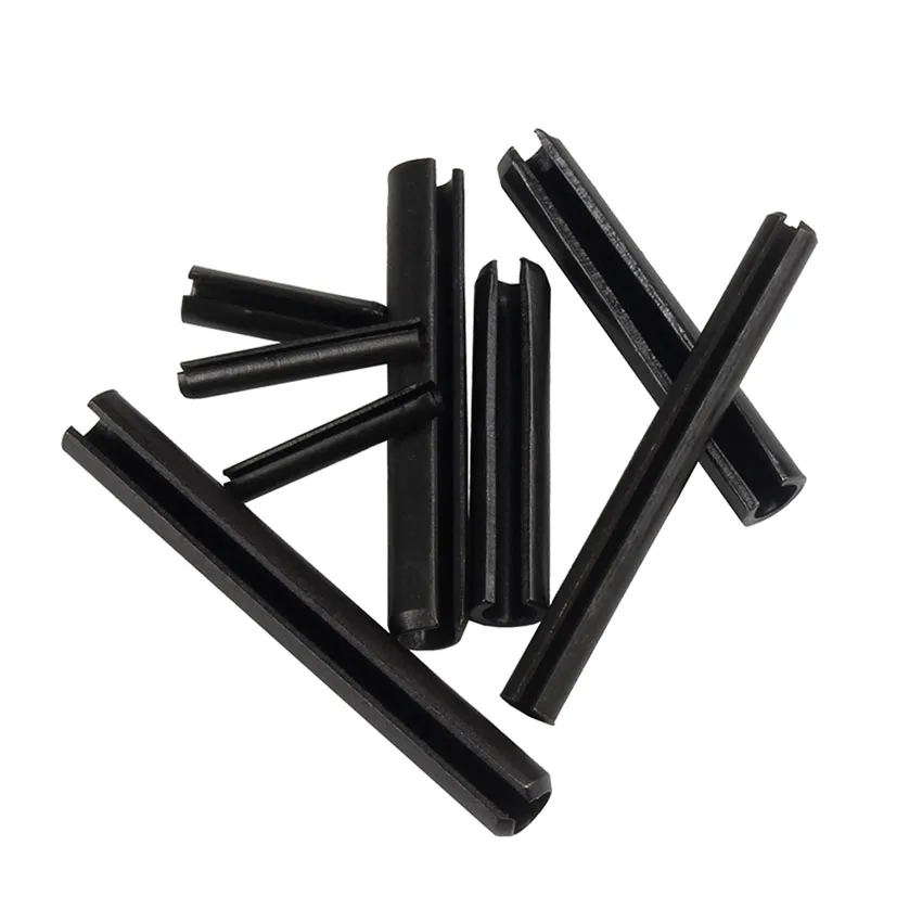 10/50PCS Spring Tension Dowel M3 M4 M5 Sellock Roll Pins Slotted Spring Tendion Pins