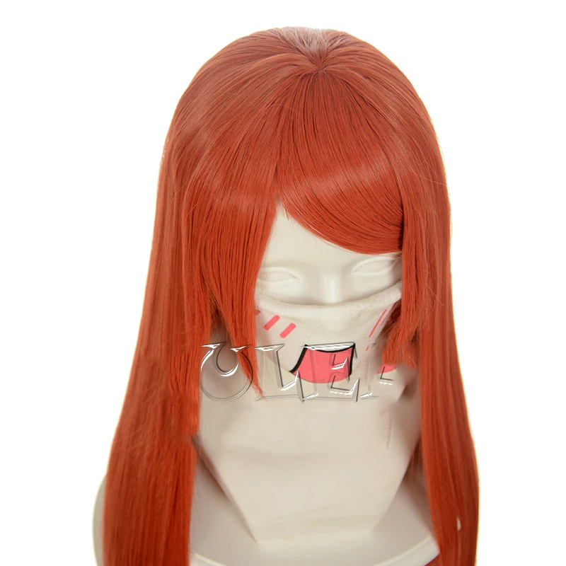 Anime Gintama Kagura Cosplay Wigs Long Orange Heat-resistant Fiber Hair Perucas Halloween Party Costume Wig