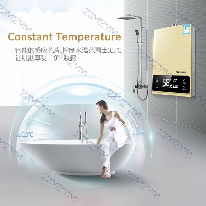 Chauffe-eau électrique Intelligent 24kw, 12l, sans réservoir, à température constante, gaz naturel liquéfié