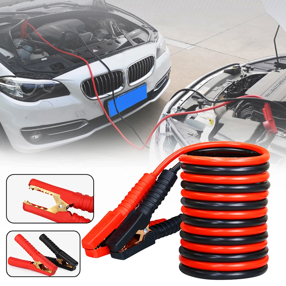 1Pair 2.5m 1000A Car Battery Emergency Ignition Start Wire Jumpers Booster Cable