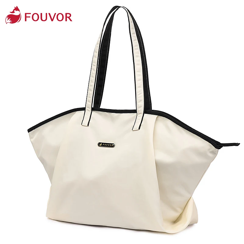 Fouvor New Folding Bag Female Large Capacity Nylon Female Bag Casual Lady Canvas Bag Female Shoulder Messenger Bag 2960-01