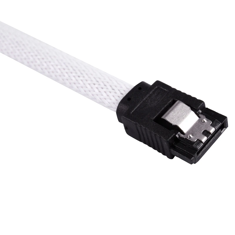 50CM SATA 3.0 III SATA3 7pin Data Cable 6Gb/s SSD Cables HDD Hard Disk Data Cord with Nylon Sleeved Premium Version