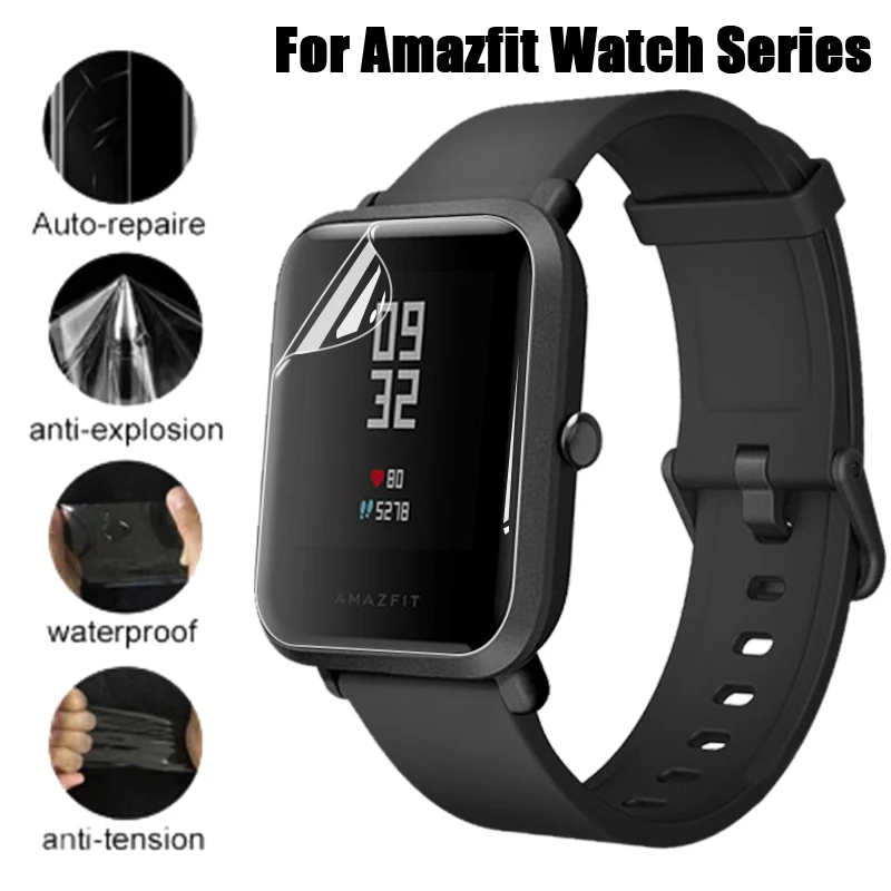 

1-5 шт. ТПУ Прозрачная Гидрогелевая мягкая пленка для Xiaomi Amazfit BiP S U Pro Stratos 2 3 Защита для экрана часов для Huami Amazfit GTS 2 2E