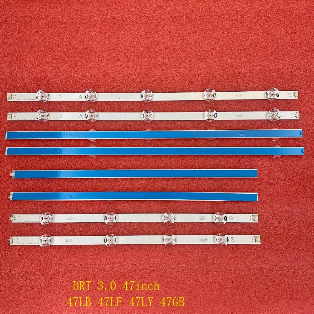 

8pcs/set LED backlight strip For TV 47LB565U 47LB563V 47LB563U 47LB561V 47LB582V 47LB552V 47LB551V 47LB550V 47LF580V 47LB5610