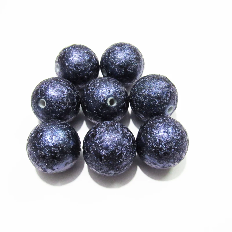 Newest 20mm  100pcs/lot Navy Blue Stardust beads For Fashion Chunky Jewelry Design