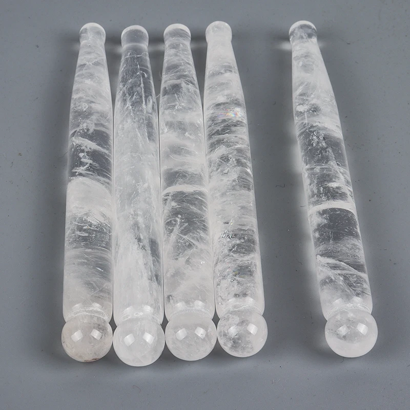 Jade Massage Stick Rock Quartz Eye Face Body Crystal Mineral Stone Massager Health Skin Care Gua Sha Lifting Acupuncture Pen