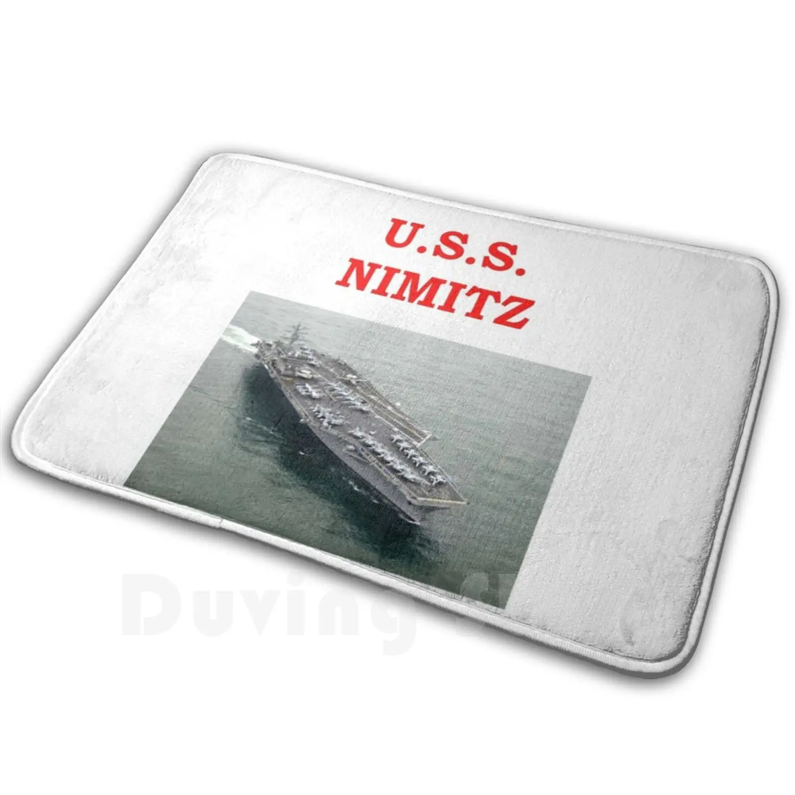 U.s.s. Nimitz Carpet Mat Rug Cushion Soft Jimbuf Us United States Navy Usn Uss Warship Naval Vessel Ship War Military