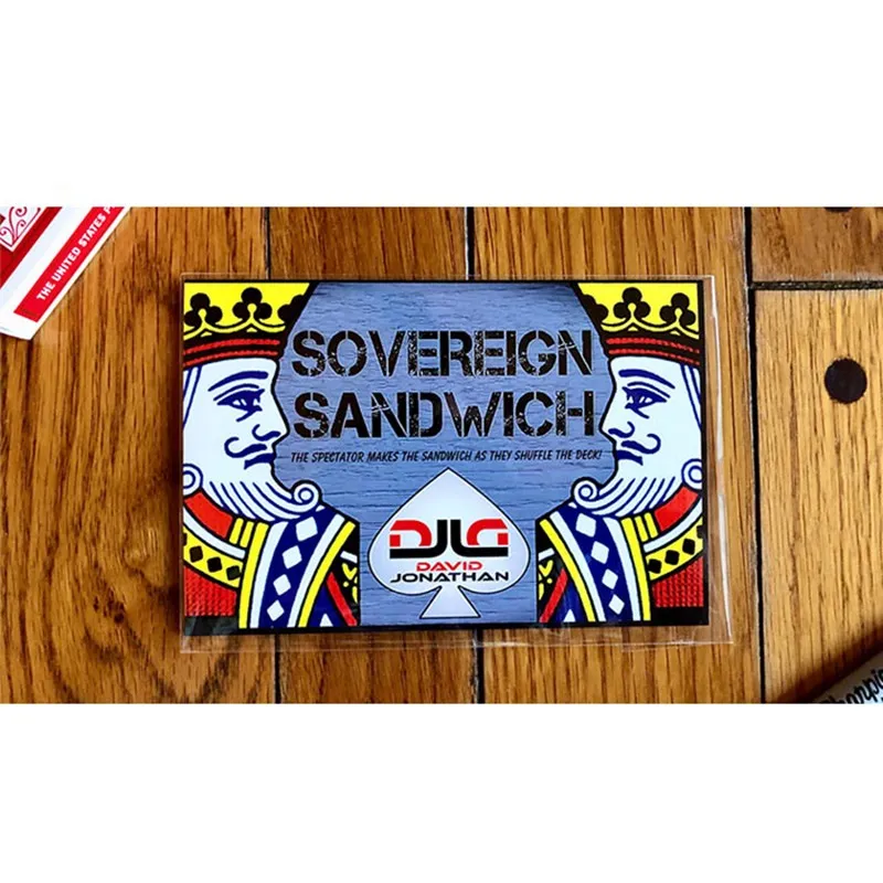 Sovereign Sandwich by David Jonathan (Gimmick and Online Instruction) Card Magic Tricks Illusions Close up Magia Magician Fun