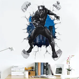 3D Avengers Pantera Schwarze Wandaufkleber Raum sind Raum für Raumdekoration Marvel Movie Poster Poster Aufkleber 10 Hauptverkaufsrahmen Black Pantera - №1