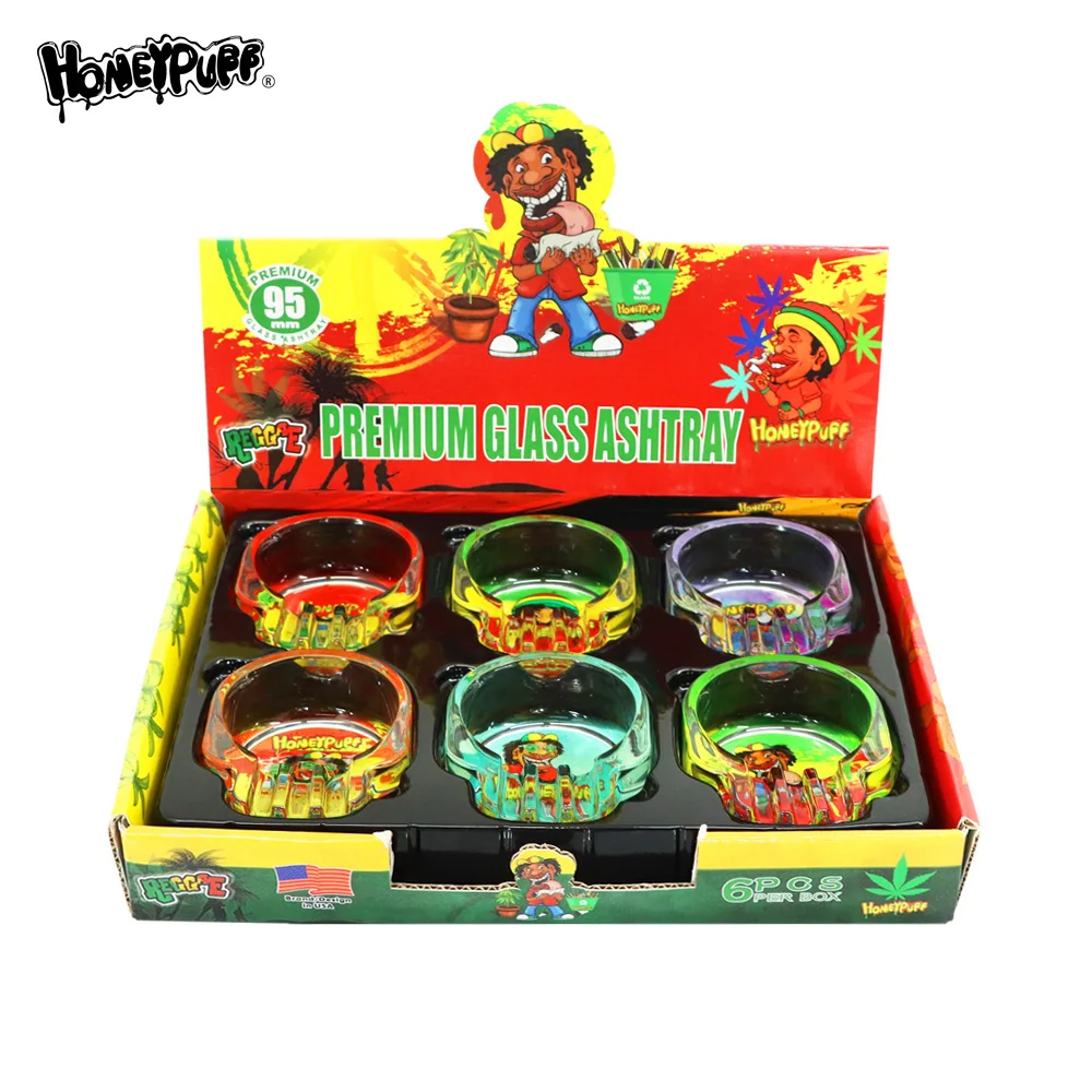 

Стеклянная Пепельница HONEYPUFF, мексиканские праздничные сигареты, сигары, пепельницы, для мужчин и женщин, для курения на открытом воздухе