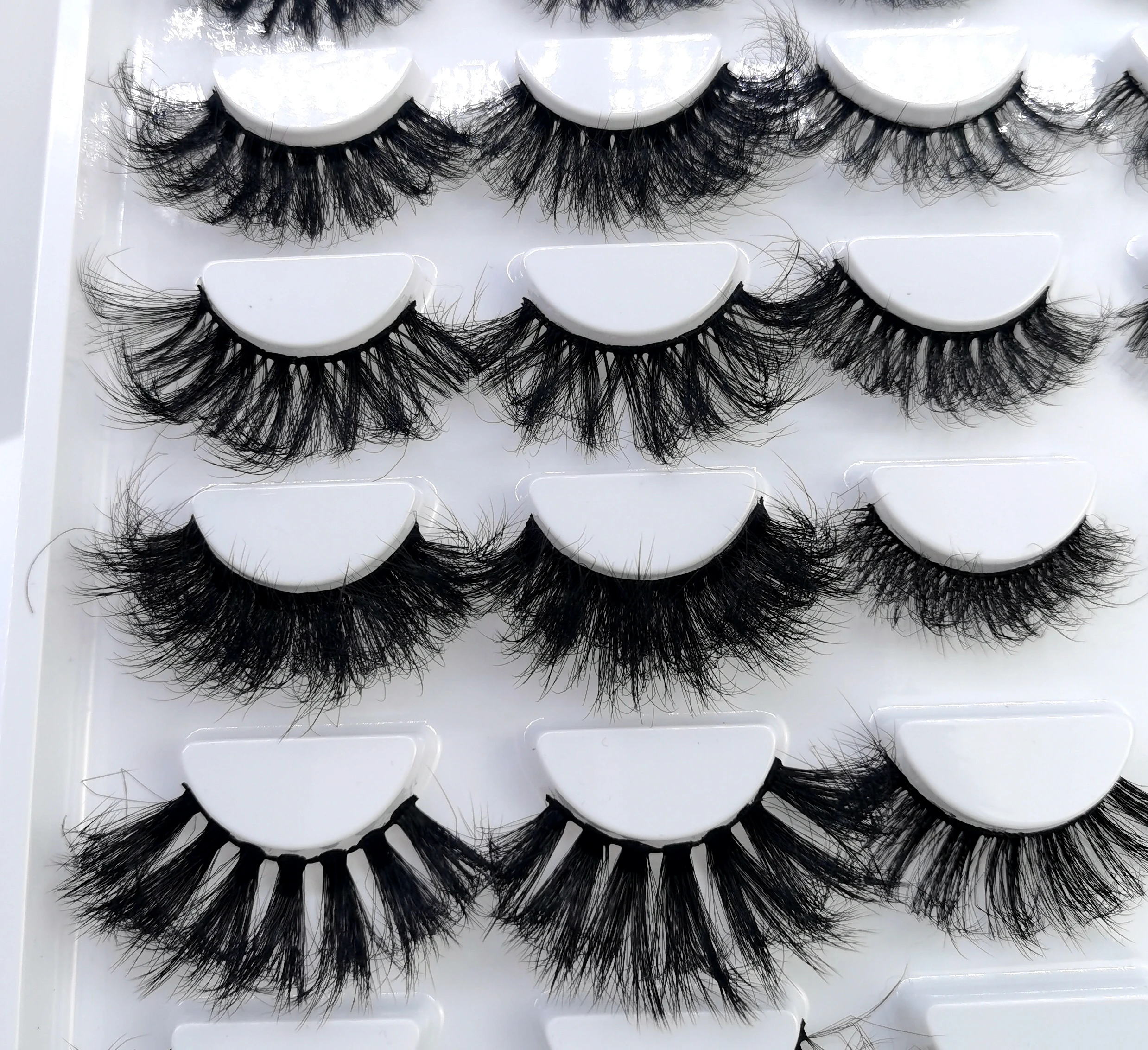 HBZGTLAD 14 Paar Wimpern 25mm Kunstnerz-Wimpern Langanhaltende Flauschige Nerzwimpern Dramatische Volumen-Wimpernverlängerung Dick Lang – Detail 15