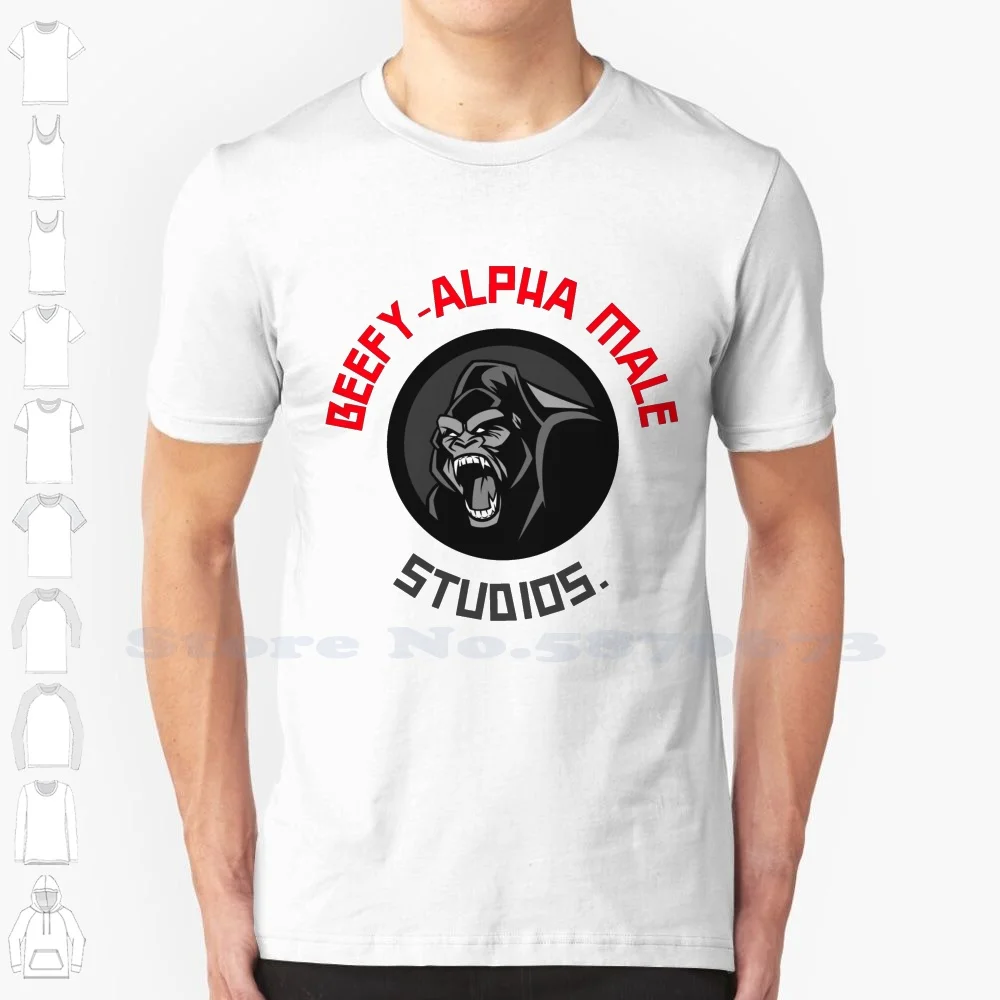 Beefy-Alpha Male Studios. 100% Cotton T-Shirt Beefy Alpha Male Strong Boss Bodybuilding Funny Aggressive Muscles Unique Beast