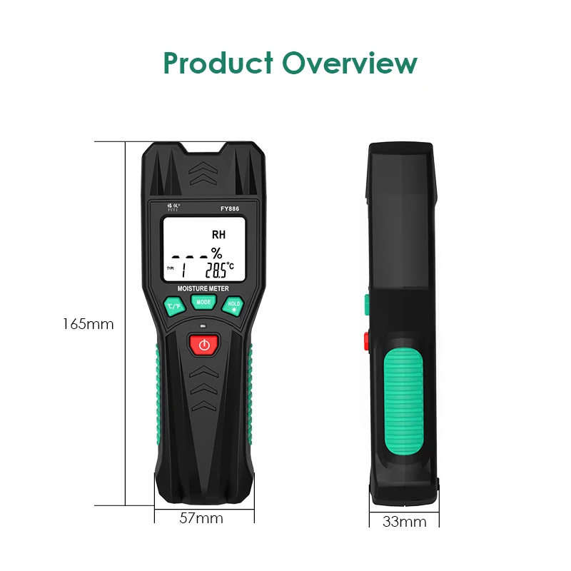 Imagem -05 - Dois Pinos Digital Medidor de Umidade de Madeira Umidade Tester Timber Damp Detector Display Lcd Backlight Categorias