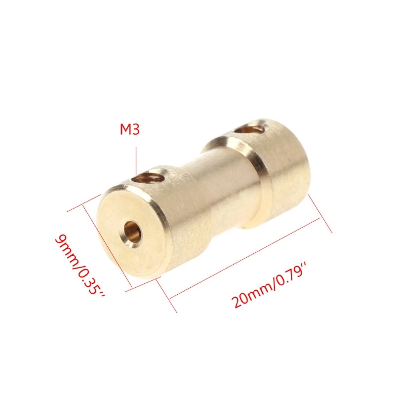 Acoplador de acoplamiento de eje de cobre de Motor de 2-5mm, adaptador de manga de conector US