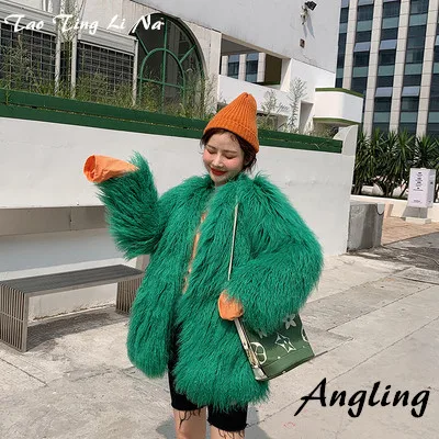 Top brand Style 2020 New High-end Fashion Women Faux Fur Coat C21  high quality