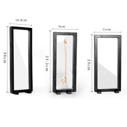 TA MINGREN Wholesale Floating Frame Membrane Bracelet Necklace Plastic Clear Jewelry Box Display