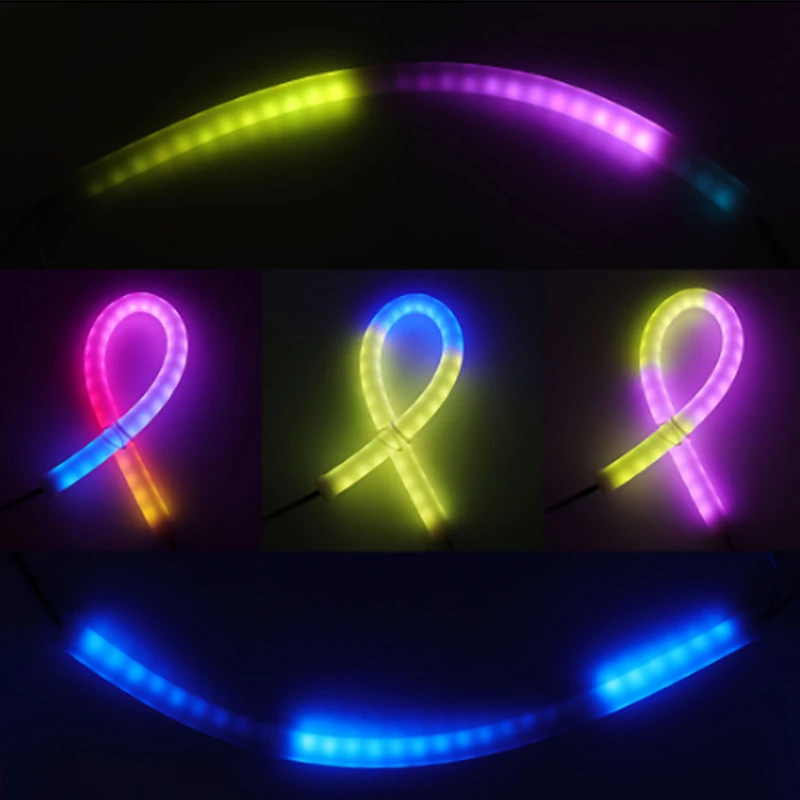 10m/lot Full Color Individually Addressable DC12V LED Strip Light WS2811 Waterproof 5050 RGB Neon Sign Rope Tape Lamp Lighting