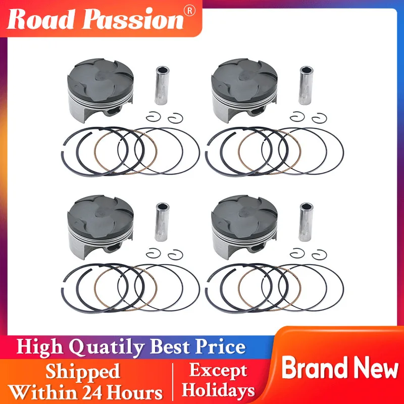 الطريق العاطفة 1/4 مجموعة قطع غيار الدراجات النارية المكبس خواتم عدة 67 ~ 67.5 مللي متر لهوندا CBR600 F5 2007-2019 CBR600RR 2007-2019 13101-MFJ-A40 #2