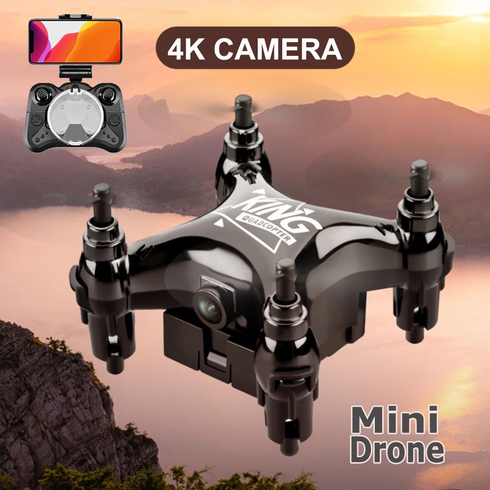 2021 New Mini Drone 4K HD Camera WiFi Fpv Air Pressure Altitude Hold Black And Gray Foldable Quadcopter RC Dron Toy
