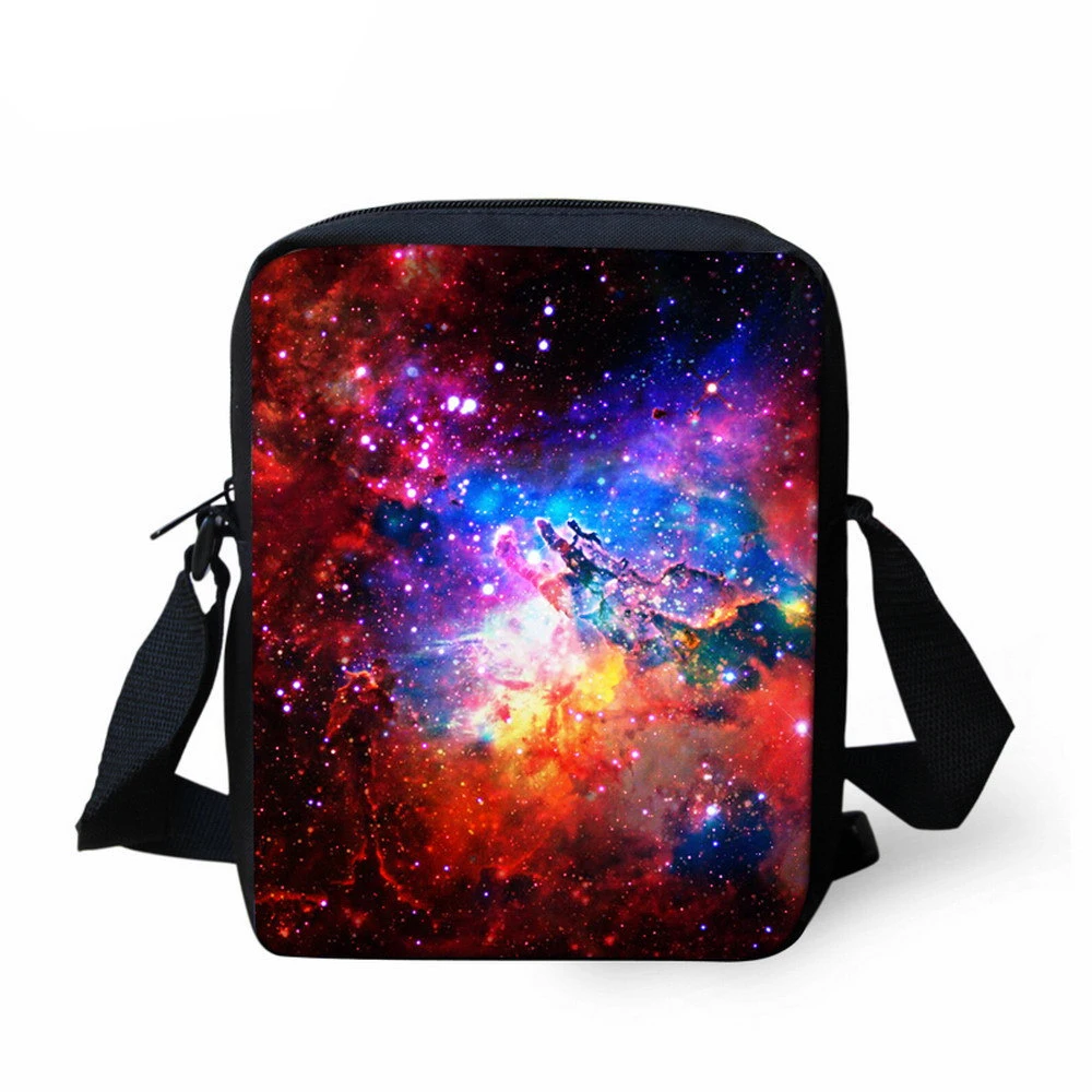 3D Universe Space Galaxy Prints Crossbody Bags Children Small Schoolbags Fashion Girls Cross-body Book Bags Kindergarten bags