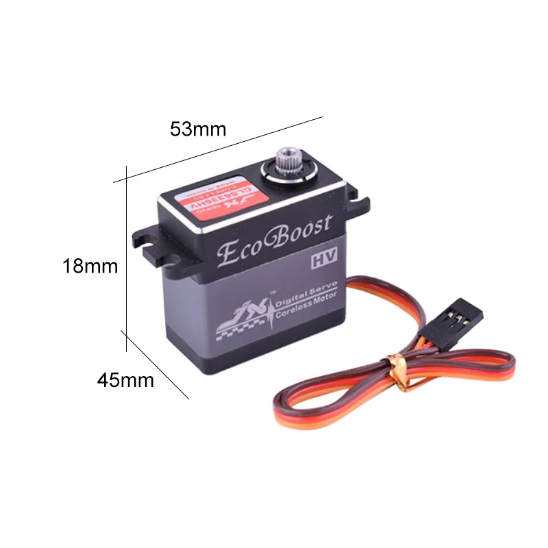 JX CLS6336HV 35KG 7.4V High Voltage Large Torque Metal Gear Digital Coreless Servo for 1/8 RC Car & 2000mm Fixed-Wing Aircraft