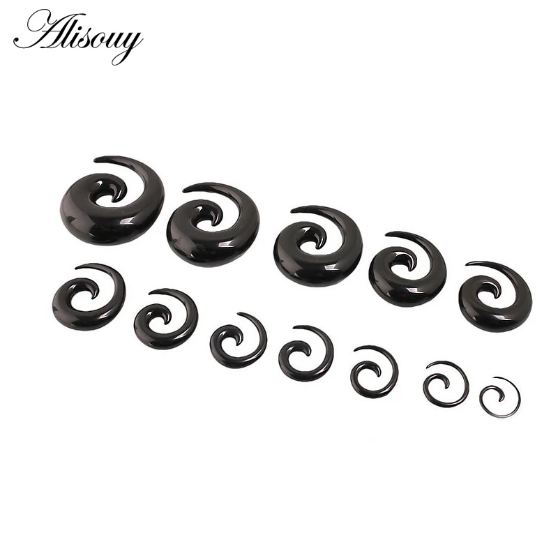 Acrylic Spiral Taper Flesh Tunnel Ear Stretcher Expander Stretching Plug Snail