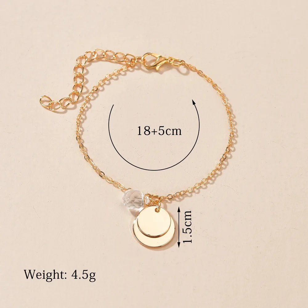 New Bracelet Women Handmade Lucky Jewelry White Stone Sheet Pendant Female Charm Fashion Bracelet Friendship Jewelry B03