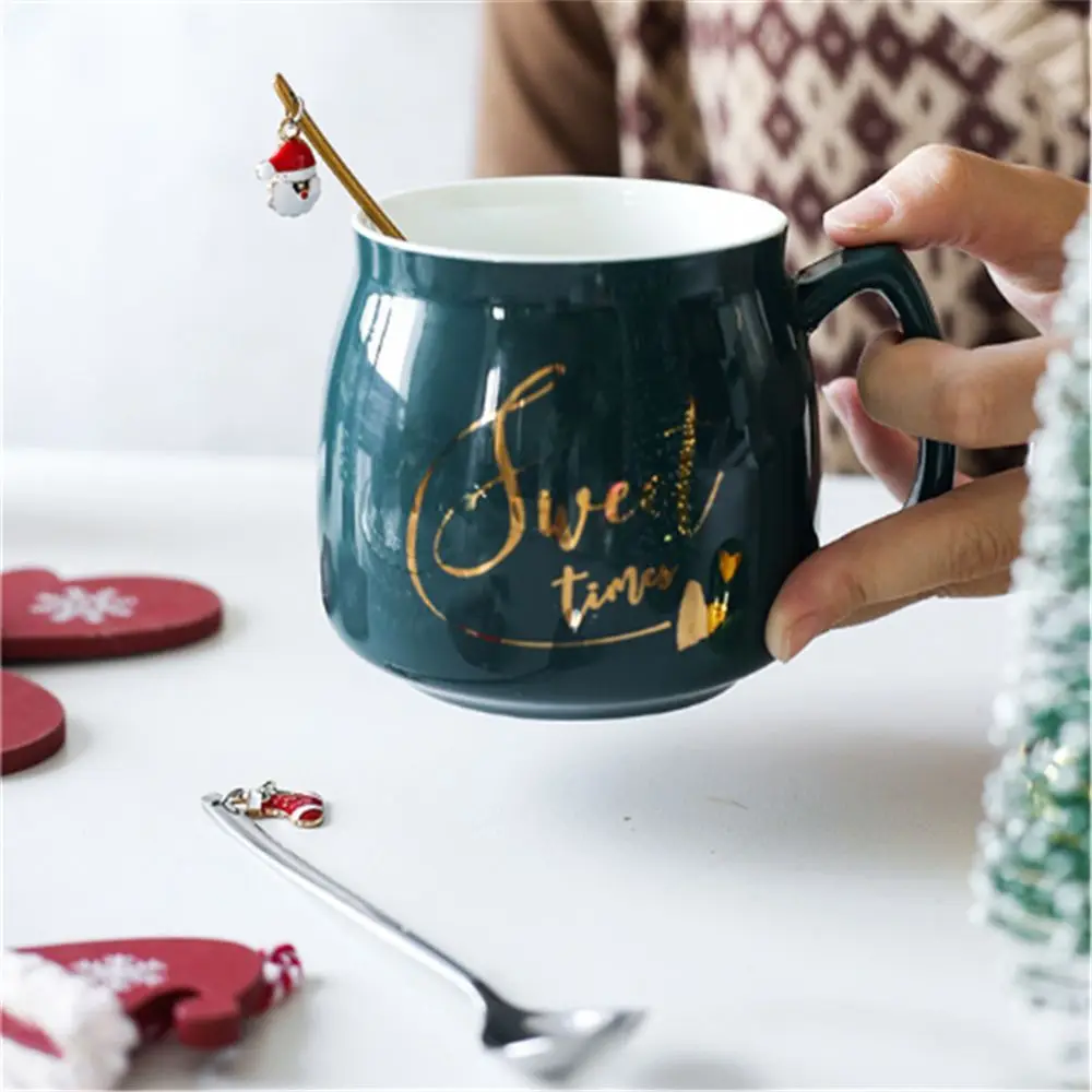 

Кухонная рождественская новогодняя посуда из нержавеющей стали, кофейная ложка, украшение для стола