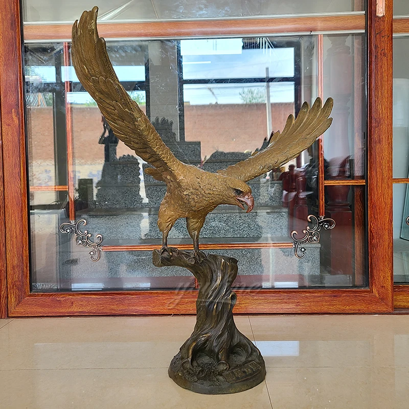 Large Bronze Eagle Statue Bronze Eagle Sculpture Animal Bronze Casting Art Crafts For Home Decoration Ornament Gifts