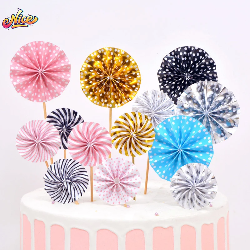

4pcs/Lot Sun flower Cake Decoration Tools Cup Cake Topper Flags Wedding Birthday Party Baby Shower Supplies Cake Insert Card
