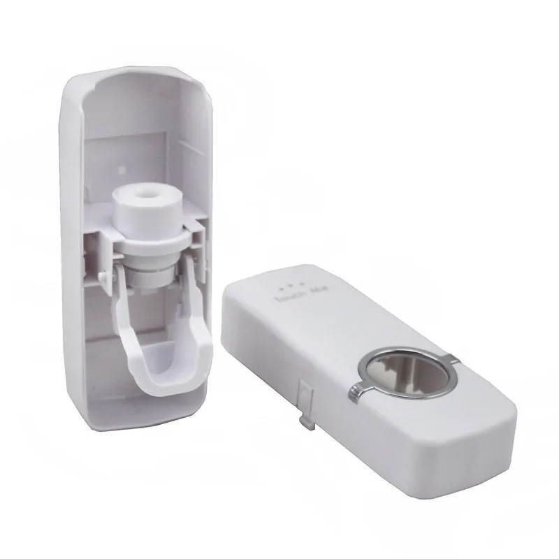 2019 Hot Selling Dropshipping White Automatic Toothpaste Dispenser + 5 Toothbrush Holder Set Wall Mount Stand