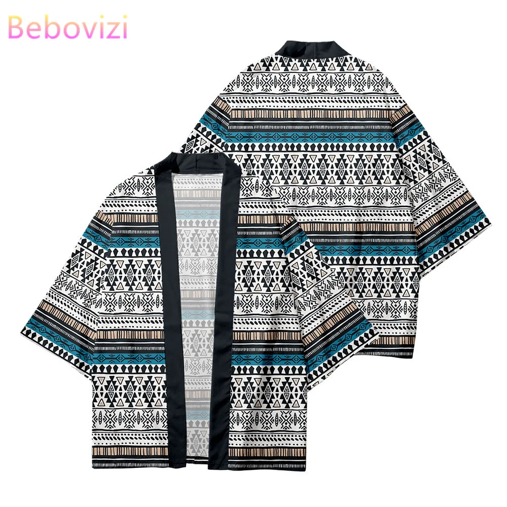 

Plus Size XXS-6XL 5xl Geometry Japanese Streetwear Cardigan Women Men Harajuku Haori Samurai Cosplay Kimono Top Yukata Clothes