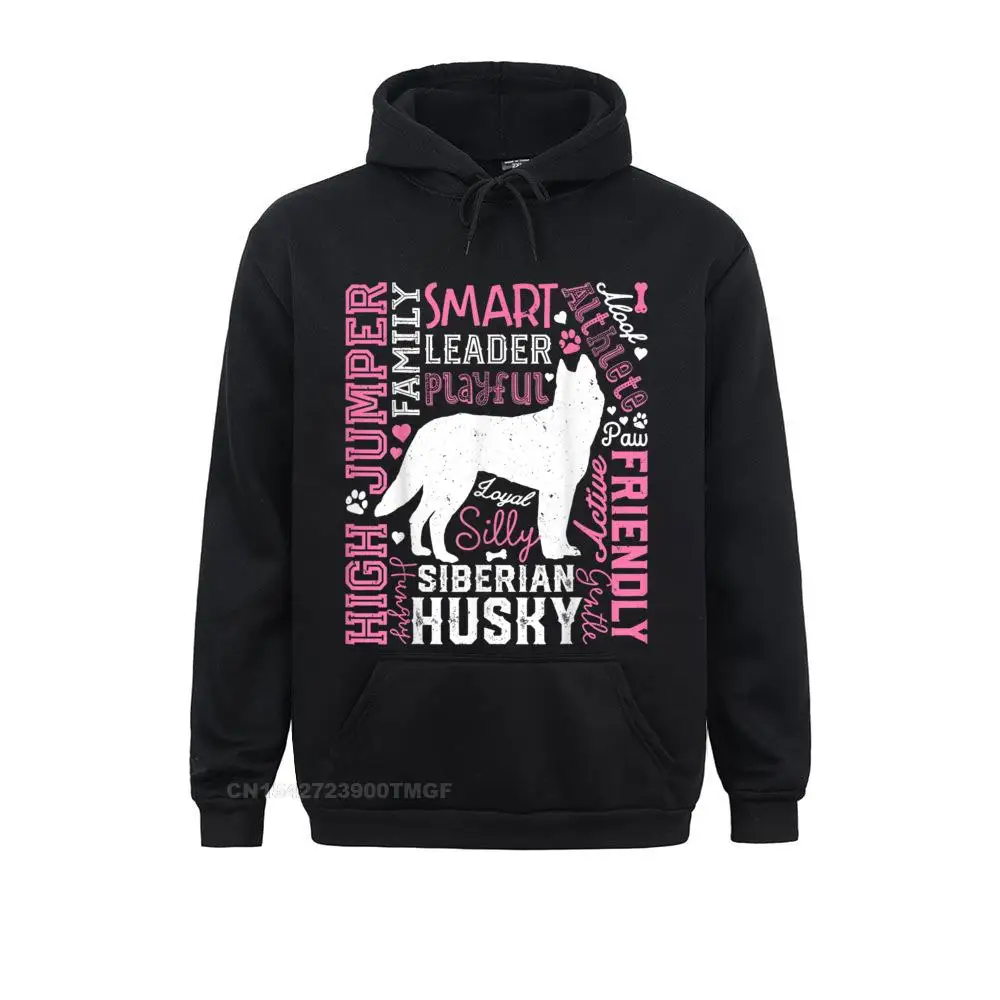 

Siberian Husky Typography Funny Word Art Dog Lover Men Women Women's Funny Hoodies Summer Fall Sweatshirts Normal Sportswears