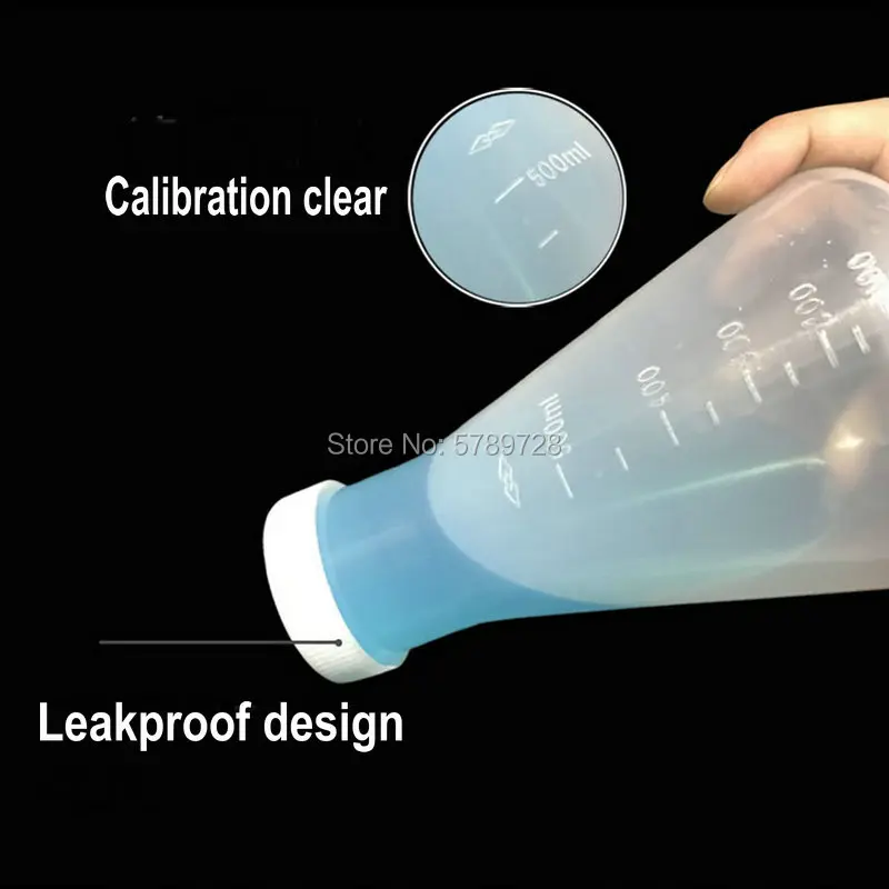 Frasco de plástico de laboratorio erlenmei, contenedor cónico con tapa de rosca, capacidad de 50ml, 100ml, 250ml, 500ml