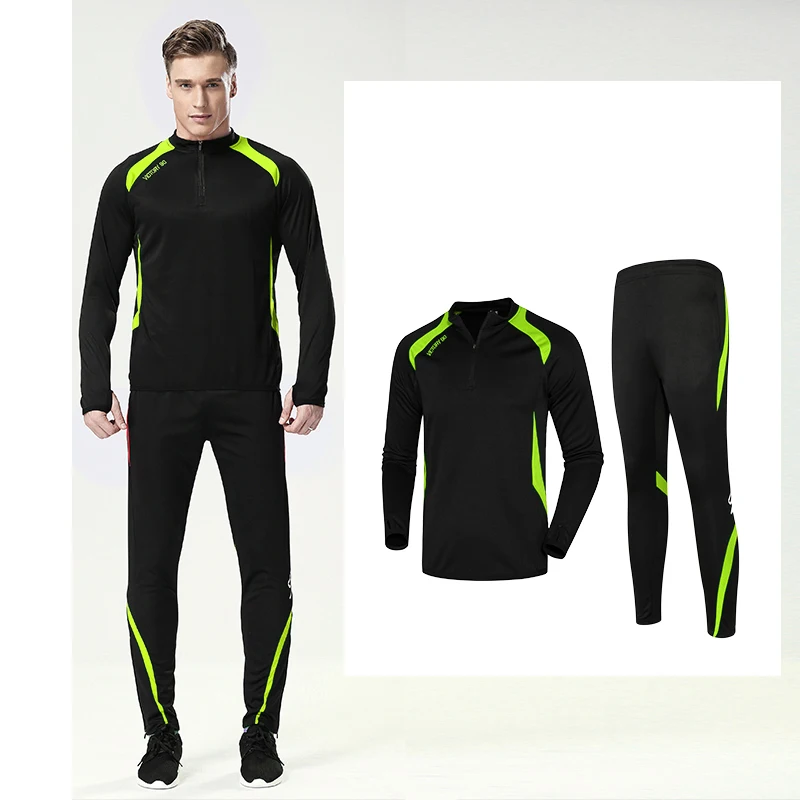 

Men GYM Suit Fitness Football Basketball Running Hiking Skiing Kids Children Sets Autumn Exercise Sport Pant+Shirt Tracksuit 1