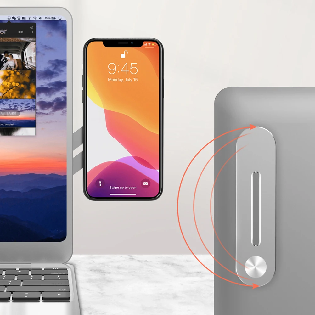 الهاتف صفائح مغناطيسية ثابتة محمول مراقب جبل سبائك الألومنيوم الهاتف المحمول دعم قوس حامل حامل سطح المكتب PC مراقب