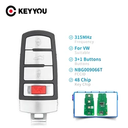 KEYYOU dla volkswagena VW Passat CC NBG009066T 3C0959752BG / BA kluczyk samochodowy z pilotem 315/434MHz PCF7936 ID46 ID48 3/4 przycisk Keyless Go