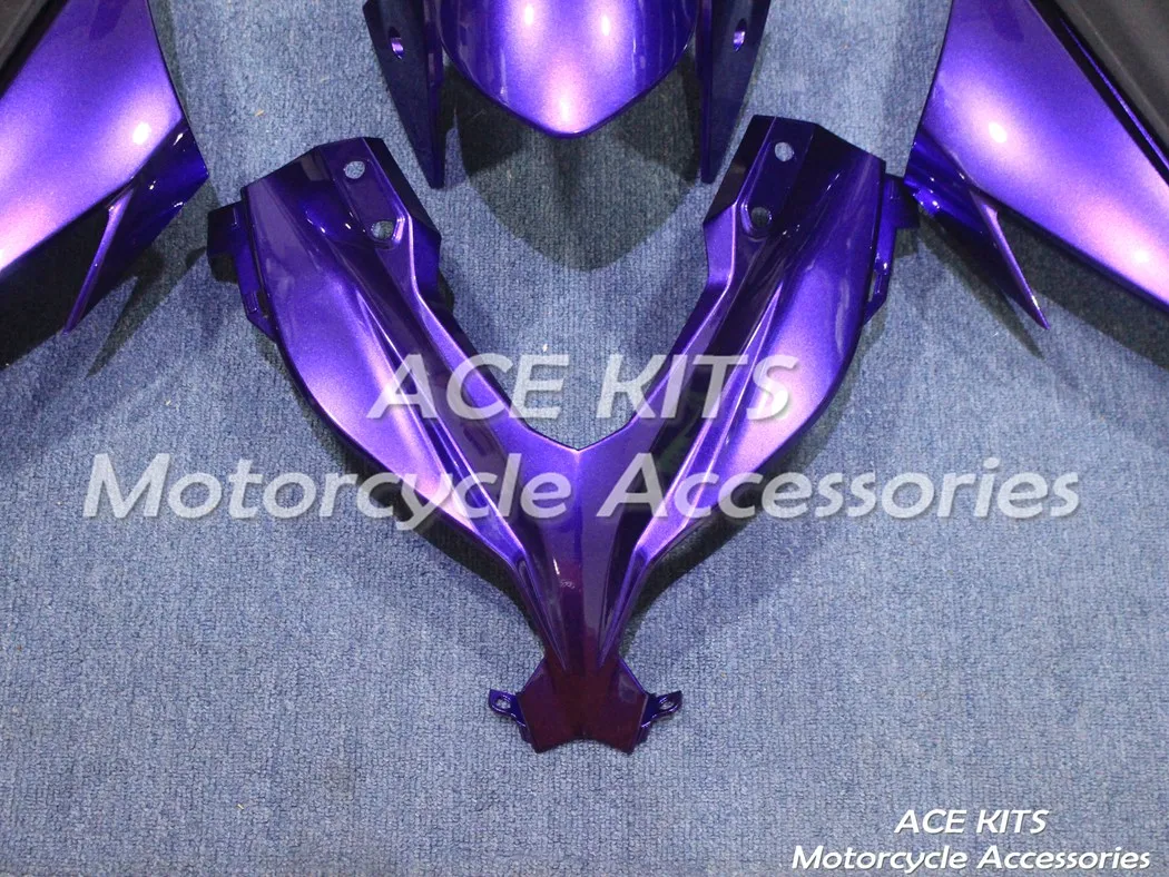 New ABS Motorcycle Fairings For Kawasaki Ninja300 EX300 2013-2017 13 14 15 16 17 Bodywork  Black Purple  Injection No.0008