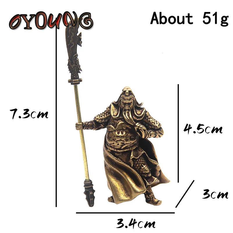 Pure Copper Chinese Feng Shui Guan Gong Statue God of War Antique Sculpture Home Decoration Feng Shui Ornament Desk Decor Craft - Image 6